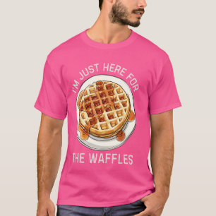 Ik ben hier voor het Waffles Mannen Waffles ontbij T-shirt
