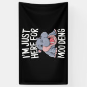 Ik ben hier voor Moo Deng Schattige Baby Hippo Spandoek (Verticaal)