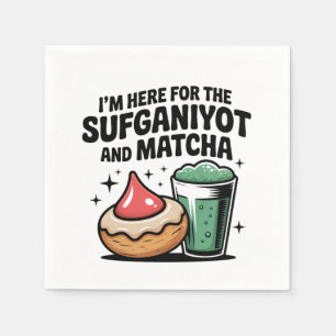 Ik ben hier voor sufganiyot en matcha Hanukkah joo Servet