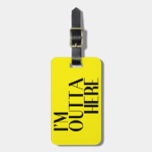 Ik ben hier weg kleurrijk met bagagelabel (Voorkant verticaal)