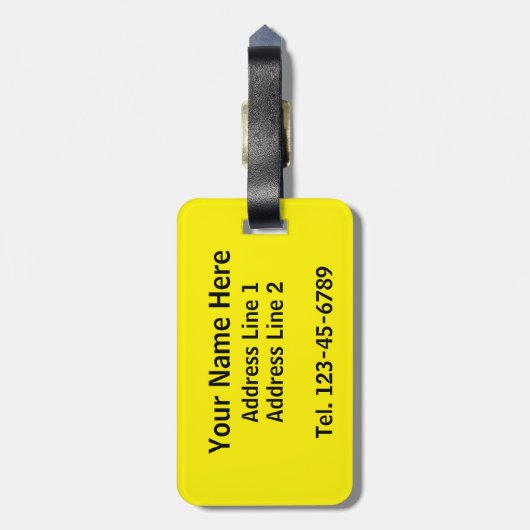 Ik ben hier weg kleurrijk met bagagelabel (Achterkant verticaal)