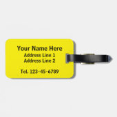 Ik ben hier weg kleurrijk met bagagelabel (Achterkant horizontaal)