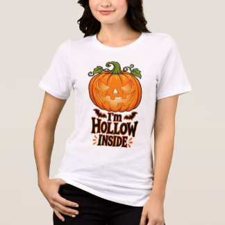 Ik ben hol van binnen Grappige Halloween pompoen Tri-Blend Shirt