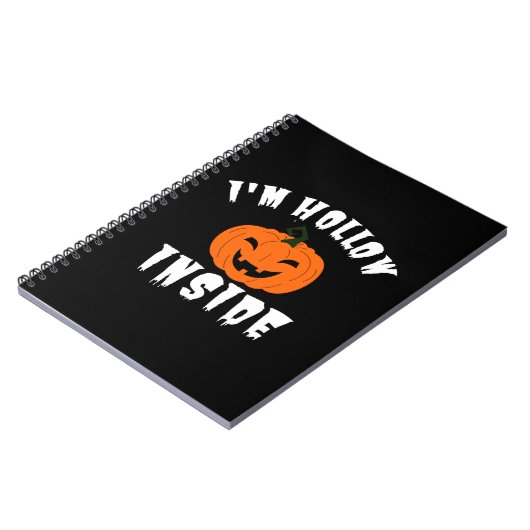 Ik ben Hollow Inside Pumkin Jack O Lantern Notitieboek (Linkerzijde)