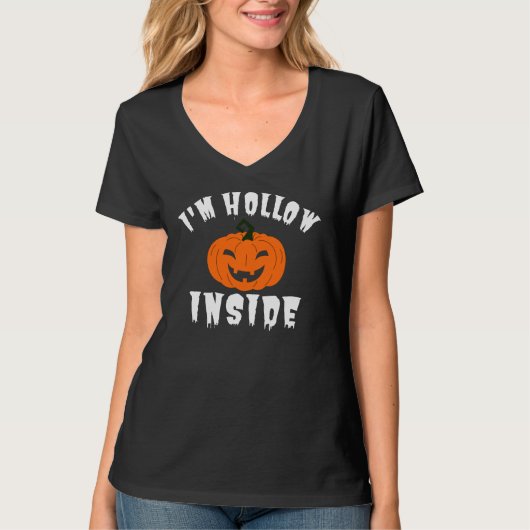 Ik ben Hollow Inside Pumkin Jack O Lantern T-shirt (Voorkant)