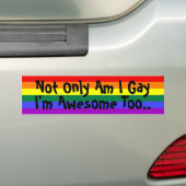 Ik ben homo en Geweldige Bumpersticker (Op auto)