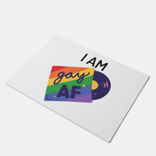 Ik ben homo in een grappige LGBT Pride Maand Deurmat (Schuin)