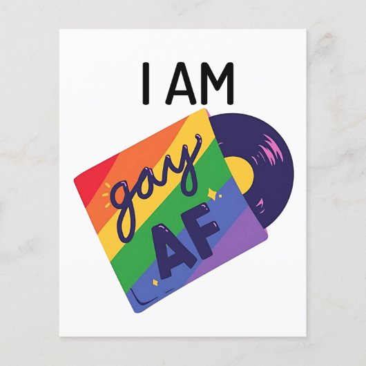 Ik ben homo in een grappige LGBT Pride Maand Flyer (Voorkant)