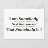 Ik ben iemand briefkaart (Voorkant)