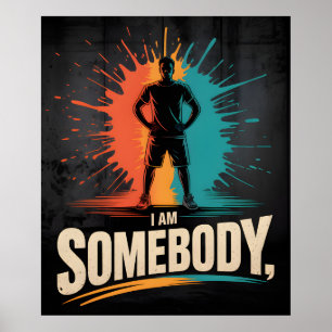 Ik Ben Iemand Burgerrechten Empowerment Zwarte Ges Poster