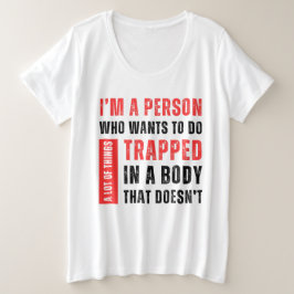 Ik ben iemand die heel veel leuke dingen wil doen grote maat t-shirt