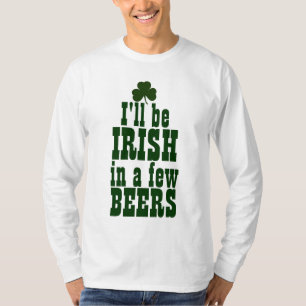Ik ben Iers in een paar biertjes T-shirt