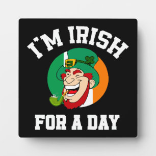 Ik ben Iers voor een dag Saint Patricks dag shamro Fotoplaat
