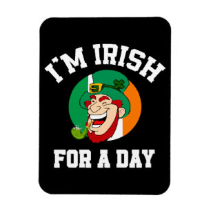 Ik ben Iers voor een dag Saint Patricks dag shamro Magneet