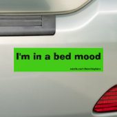 Ik ben in bed. bumpersticker (Op auto)