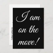 "Ik ben in beweging!" Wijziging van het Briefkaart (Voorkant / Achterkant)