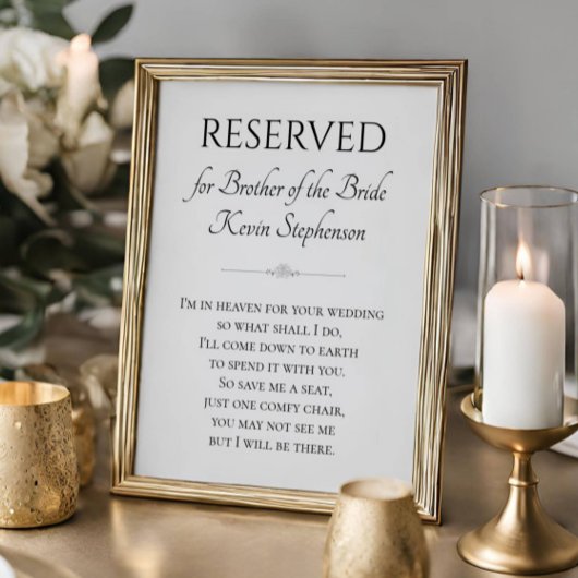 Ik ben in de hemel voor de bruiloft broeder Bride Poster