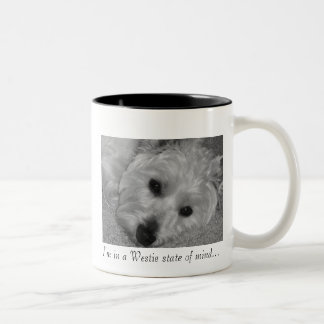 Ik ben in een Westie-gemoedstoestand.. Tweekleurige Koffiemok