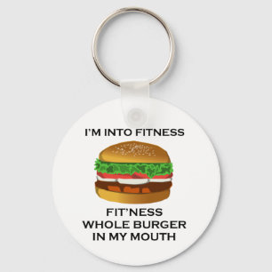 Ik ben in Fitness Burger Sleutelhanger