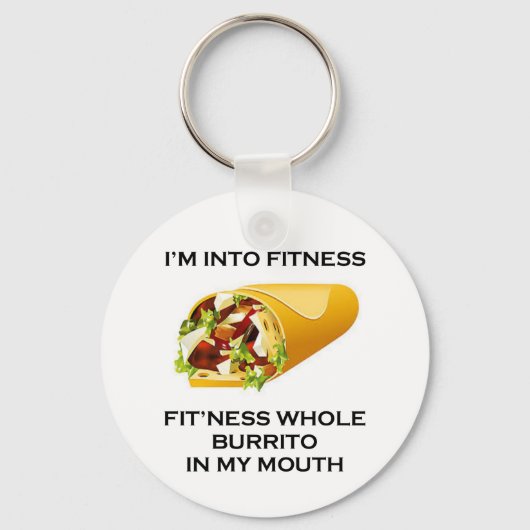 Ik ben in Fitness Burrito Sleutelhanger (Voorkant)
