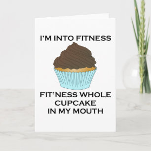 Ik ben in Fitness Cupcake Kaart