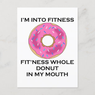 Ik ben in Fitness Donut Feestdagenkaart