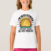 Ik ben in Fitness Fit'ness Taco in mijn mond Mexic