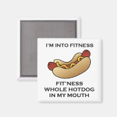 Ik ben in Fitness Hot Dog Magneet (Voorkant / Achterkant)