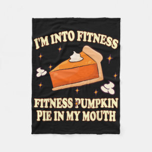 Ik ben in fitness pompoentaart in mijn mond grappi fleece deken