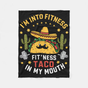 Ik ben in fitness taco's Mexicaanse Cinco De Mayo Fleece Deken