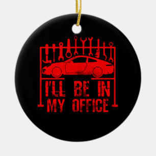 Ik ben in mijn Kantoor Keramisch Ornament