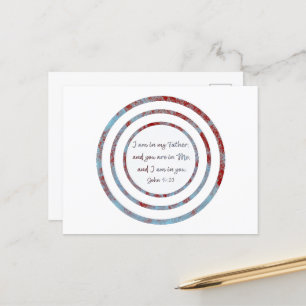 Ik ben in mijn vader Johannes 14:20 Briefkaart