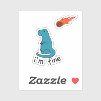 " ik ben in orde " dino sticker