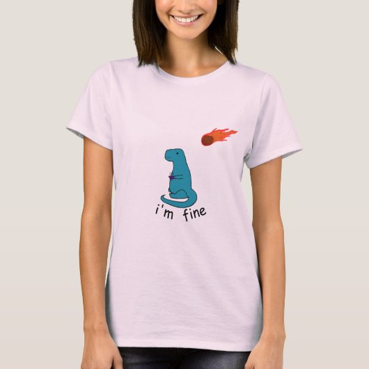 " ik ben in orde " dino t-shirt (Voorkant)