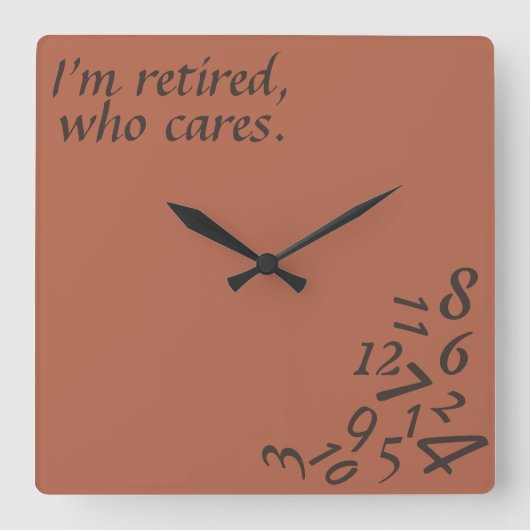 ~ Ik ben in ruste, die om~ WALL CLOCK geeft, AANGE Vierkante Klok (Voorkant)