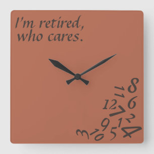 ~ Ik ben in ruste, die om~ WALL CLOCK geeft, AANGE Vierkante Klok