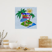 Ik ben in ruste. Elke dag is zaterdag. Poster (Keuken)