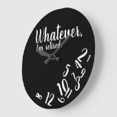 Ik ben in ruste Funny Retirement Simple Black Grote Klok (Hoek)