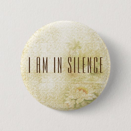 Ik ben in Silence Meditation Button voor Retreat (Voorkant)