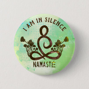 Ik ben in Silence Meditation Button voor Retreat