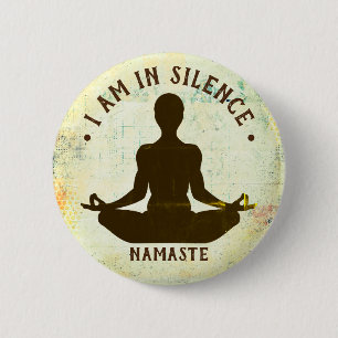 Ik ben in Silence Meditation/Retreat Button