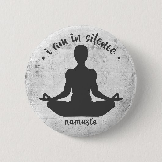 Ik ben in Silence Meditation/Retreat Button (Voorkant)