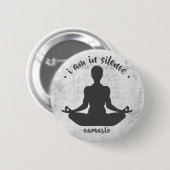 Ik ben in Silence Meditation/Retreat Button (Voorkant /achterkant)