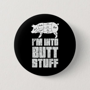 Ik ben in varkensvlees kont spullen - grappige bbq ronde button 5,7 cm