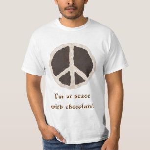 Ik ben in vrede met chocoladetshirts t-shirt