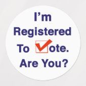 Ik ben ingeschreven bij de stemming in 2024 labels (Design 2)