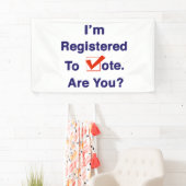 Ik ben ingeschreven bij de stemming in 2024 spandoek (Insitu)