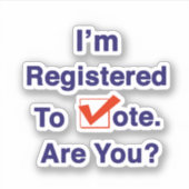 Ik ben ingeschreven bij de stemming in 2024 sticker (Voorkant)