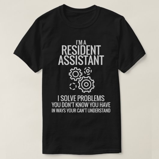 Ik ben ingezeten assistent t-shirt (Design voorkant)