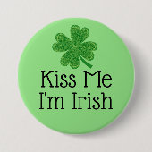Ik ben Irish Clover St. Patrick's Day Ronde Button 7,6 Cm (Voorkant)